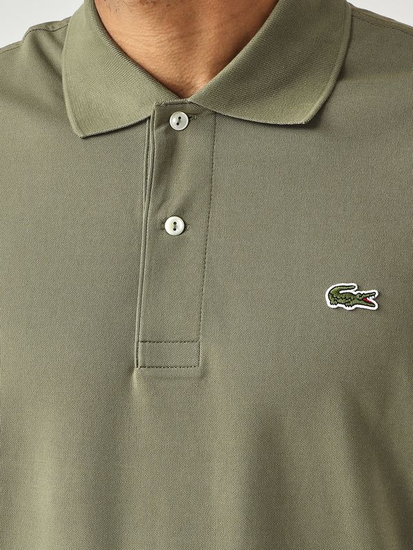 5. Herren-Poloshirt L.12.12 aus ultraleichter Stretch-Bio-Baumwolle Militärgrün Lacoste ph9851