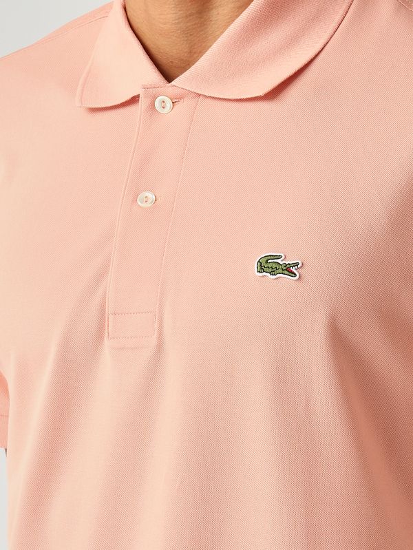 5. Polo de hombre L.12.12 de algodón orgánico elástico ultraligero Rosa Lacoste ph9851