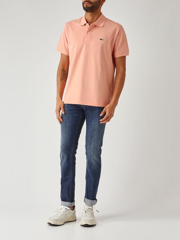 2. Polo de hombre L.12.12 de algodón orgánico elástico ultraligero Rosa Lacoste ph9851