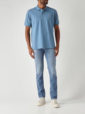 2. Herren-Poloshirt L.12.12 aus ultraleichter Stretch-Bio-Baumwolle Pastellblau