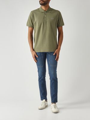 2. Herren-Poloshirt L.12.12 aus ultraleichter Stretch-Bio-Baumwolle Militärgrün