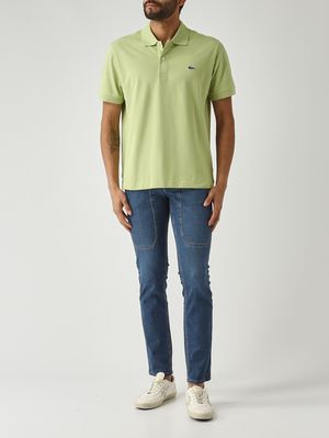 2. Herren-Poloshirt L.12.12 aus ultraleichter Stretch-Bio-Baumwolle Pistazie