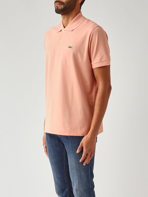 3. Polo de hombre L.12.12 de algodón orgánico elástico ultraligero Rosa