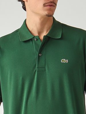 4. Polo de hombre L.12.12 de algodón orgánico elástico ultraligero Verde