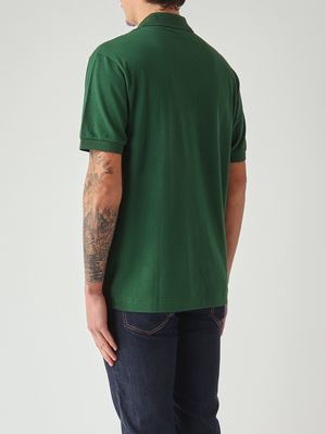 3. Polo de hombre L.12.12 de algodón orgánico elástico ultraligero Verde