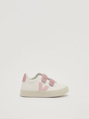 1. Girls' Esplar sneakers in chromefree leather White-Pink