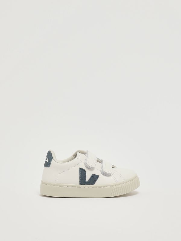 1. Jungen-Sneaker Esplar aus chromfreiem Leder Weiß-Avio Veja sv0520643c