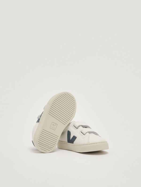 4. Jungen-Sneaker Esplar aus chromfreiem Leder Weiß-Avio Veja sv0520643c