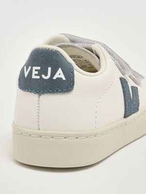 5. Jungen-Sneaker Esplar aus chromfreiem Leder Weiß-Avio