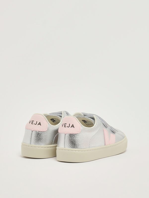 3. Baskets fille Esplar en cuir chromefree Argent-Rose Veja sv0521493c