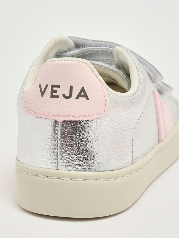 5. Baskets fille Esplar en cuir chromefree Argent-Rose Veja sv0521493c