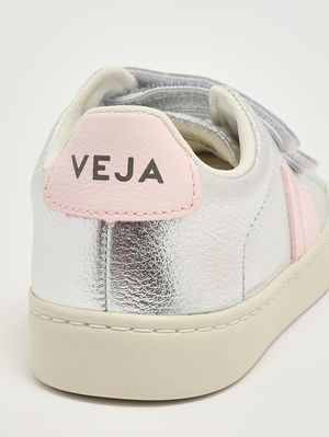 5. Baskets fille Esplar en cuir chromefree Argent-Rose