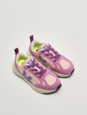 2. Mädchen-Sneaker Canary Light aus Leder Rosa-Flieder