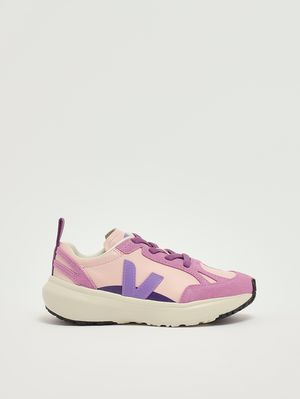 1. Mädchen-Sneaker Canary Light aus Leder Rosa-Flieder