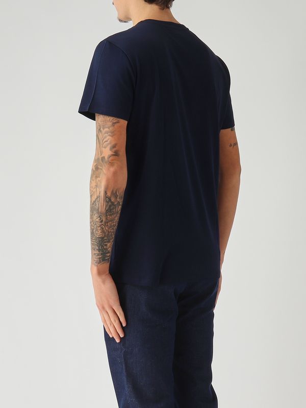 4. T-shirt en coton Pima pour homme Marine Lacoste th6709
