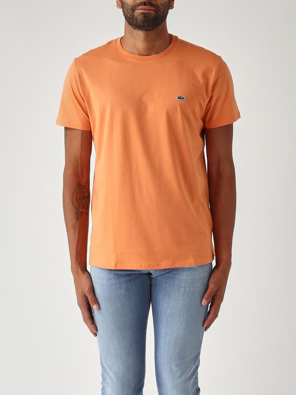 Men's T-shirt in Pima cotton Orange Lacoste