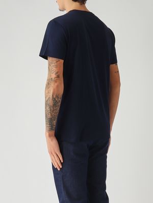 4. T-shirt en coton Pima pour homme Marine