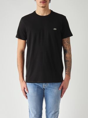 1. Herren-T-Shirt aus Pima-Baumwolle Schwarz