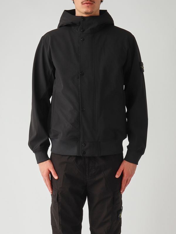 Stone Island Men's Soft Shell-R Jacket - Black | Caposerio.com