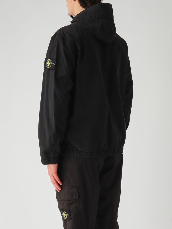 4. Herrenjacke aus Bio-Baumwolltwill Schwarz Stone Island l1s154100077s0a10
