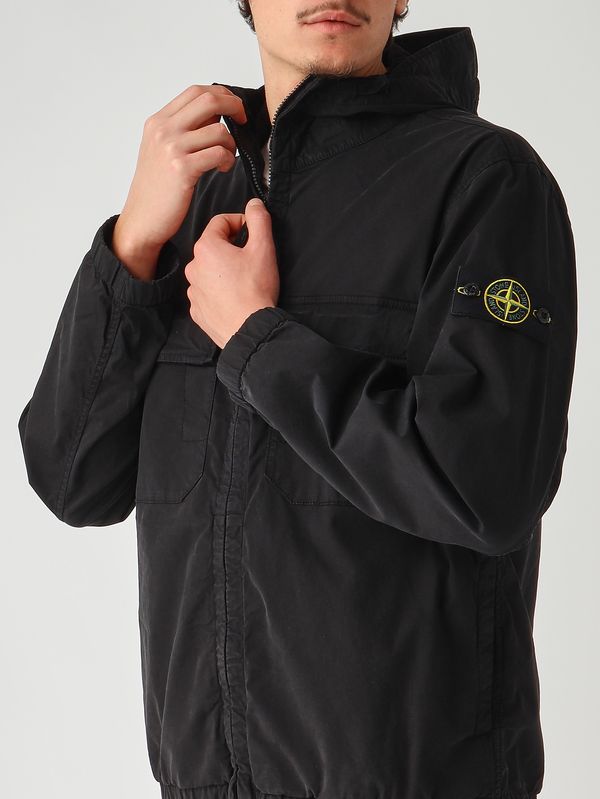 5. Herrenjacke aus Bio-Baumwolltwill Schwarz Stone Island l1s154100077s0a10