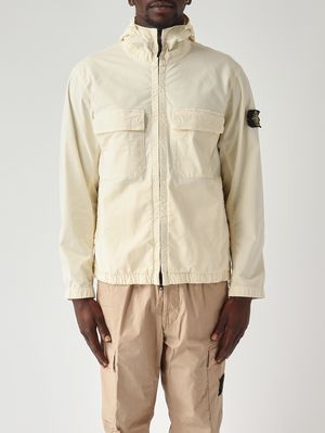 1. Herrenjacke aus Bio-Baumwolltwill Elfenbein