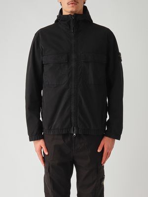 1. Herrenjacke aus Bio-Baumwolltwill Schwarz