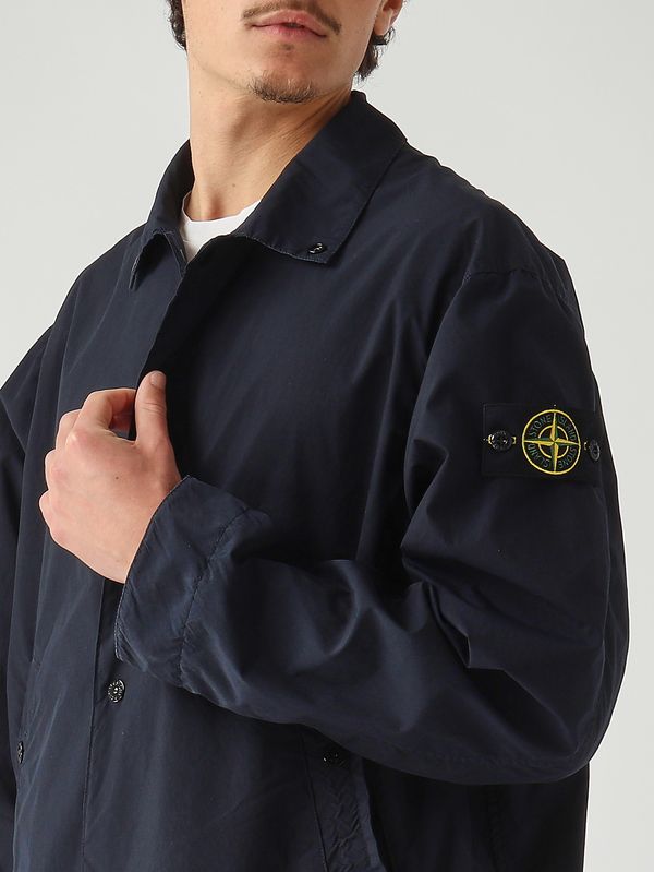 5. Veste Coach en toile légère pour homme Bleu marine Stone Island l1s154100041s0042