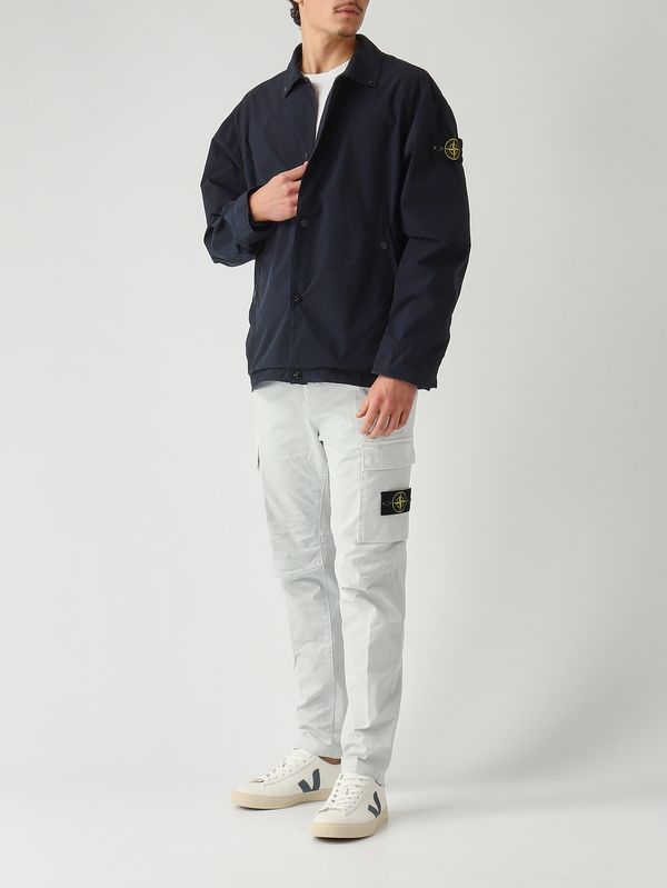 2. Veste Coach en toile légère pour homme Bleu marine Stone Island l1s154100041s0042