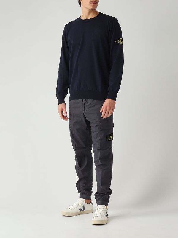 2. Men's organic cotton sweater Navy Stone Island l1s155100053s00b2