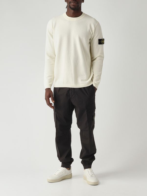 2. Men's organic cotton sweater Ivory Stone Island l1s155100023s01b2