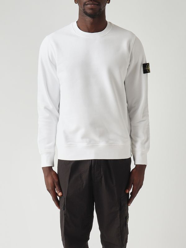 1. Felpa uomo in cotone biologico Bianco Stone Island l1s156100060s0051
