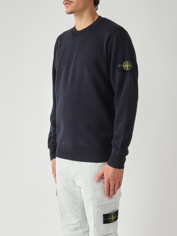 3. Felpa uomo in cotone biologico Navy Stone Island l1s156100060s0051