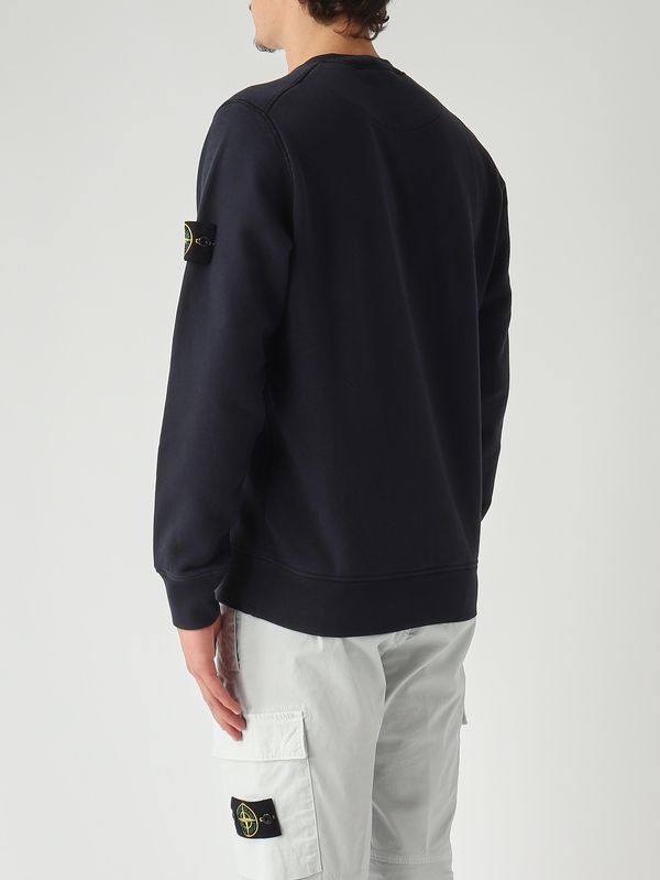 4. Felpa uomo in cotone biologico Navy Stone Island l1s156100060s0051
