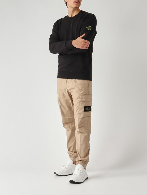 2. Sudadera para hombre de algodón orgánico Negro Stone Island l1s156100060s0051