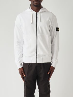 1. Sweat-shirt en coton biologique pour homme Blanc