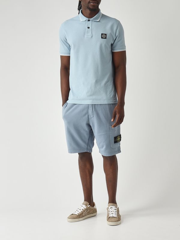 2. Herren-Shorts aus Bio-Baumwoll-Sweat Klarer Himmel Stone Island l1s156200011s0051