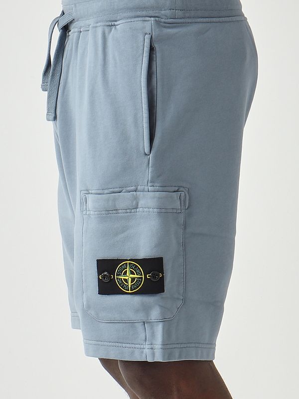 5. Herren-Shorts aus Bio-Baumwoll-Sweat Klarer Himmel Stone Island l1s156200011s0051