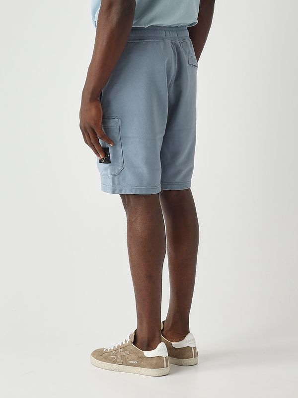 4. Herren-Shorts aus Bio-Baumwoll-Sweat Klarer Himmel Stone Island l1s156200011s0051