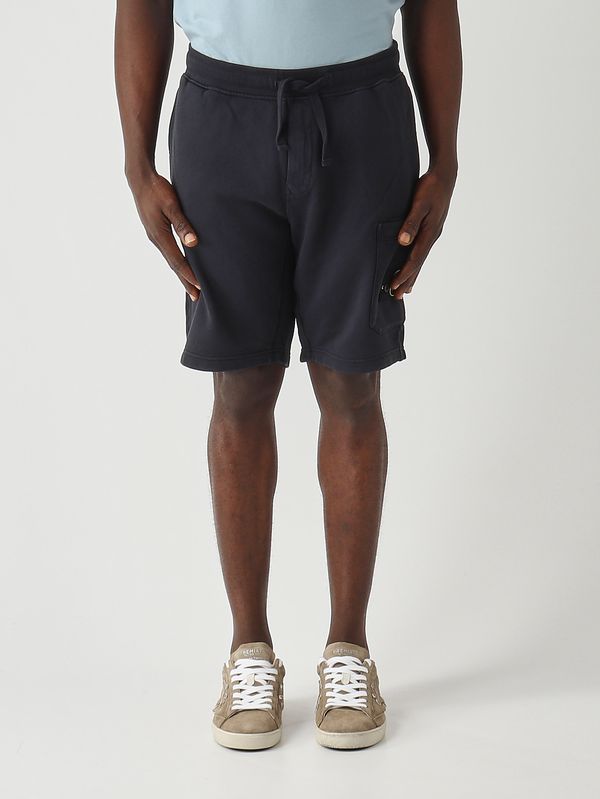 Pantaloncino uomo in felpa di cotone biologico Navy Stone Island
