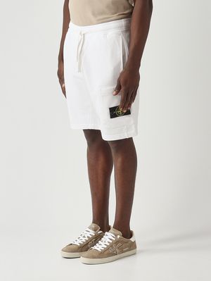 3. Herren-Shorts aus Bio-Baumwoll-Sweat Weiß