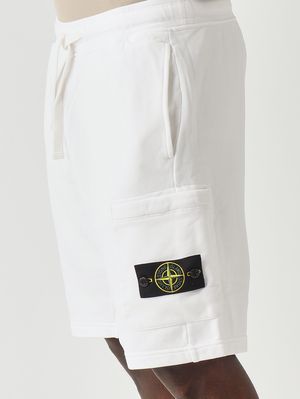 5. Herren-Shorts aus Bio-Baumwoll-Sweat Weiß