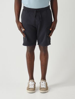 1. Pantalón corto de hombre en felpa de algodón orgánico Azul marino
