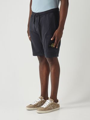 3. Pantalón corto de hombre en felpa de algodón orgánico Azul marino