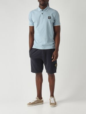 2. Pantalón corto de hombre en felpa de algodón orgánico Azul marino