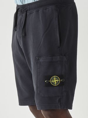 5. Pantalón corto de hombre en felpa de algodón orgánico Azul marino