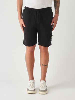 1. Herren-Shorts aus Bio-Baumwoll-Sweat Schwarz