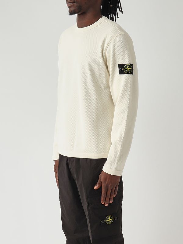 3. Herren-Sweatshirt aus Bio-Baumwolle Elfenbein Stone Island l1s156100011s0297
