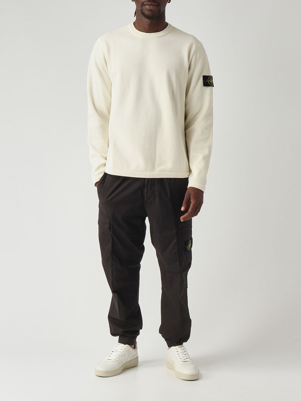 2. Herren-Sweatshirt aus Bio-Baumwolle Elfenbein Stone Island l1s156100011s0297