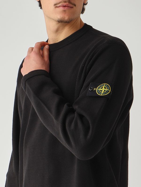 5. Herren-Sweatshirt aus Bio-Baumwolle Schwarz Stone Island l1s156100011s0297